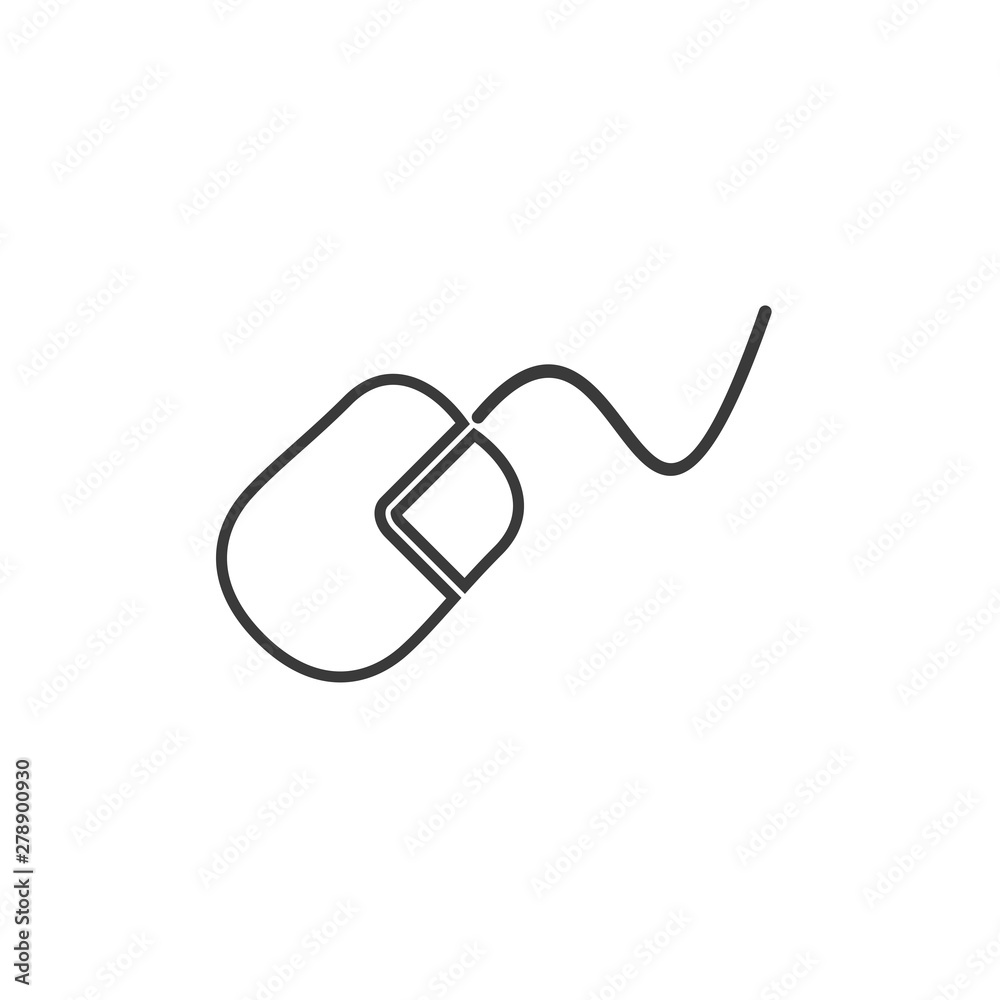 Poster Mouse icon template color editable. Mouse symbol vector sign isolated on white background. Simple logo vector illustration for graphic and web design.