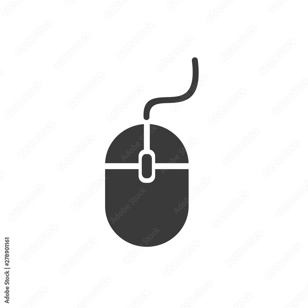 Poster Mouse icon template color editable. Mouse symbol vector sign isolated on white background. Simple logo vector illustration for graphic and web design.