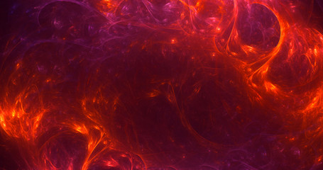 3D rendering abstract red fractal light background