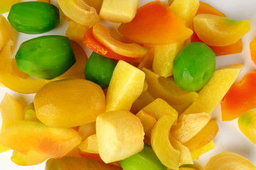 Pickled preserved fruit sweet crunchy