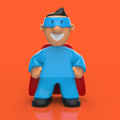 Superhero concept - 3D Illustration