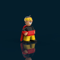 Superhero concept - 3D Illustration
