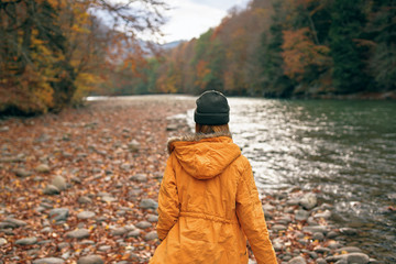 woman in mountains