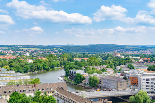 View of the city of Kassel in Germany from above