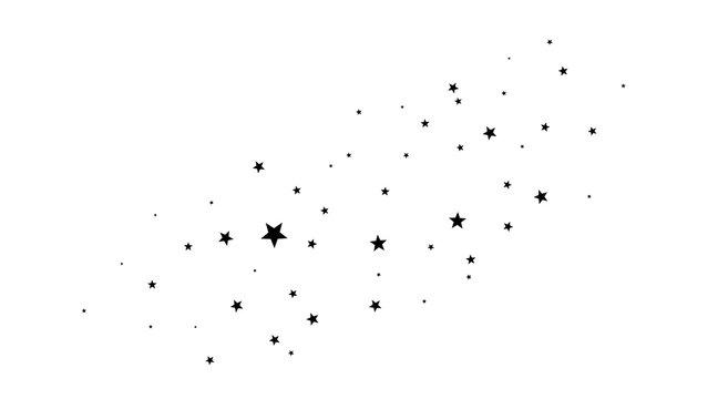 Star way, abstract astronomy. Stars on a white background. Stardust template. Cosmos milky way, stars trek or path. Astrology elements. Astronomical objects. Star vector