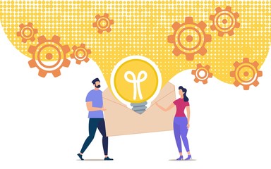 Bright Banner Envelope with Information About Idea