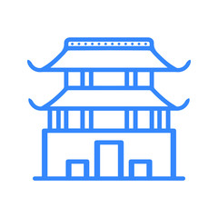 China palace architecture building icon