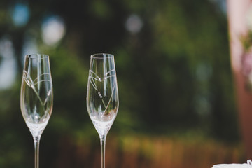 two glasses of champagne