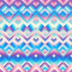 Seamless background. Geometric abstract diagonal pattern in low poly pixel art style.