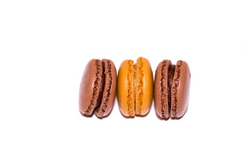macarons on white background