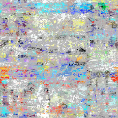 Vector image with imitation of grunge datamoshing texture.