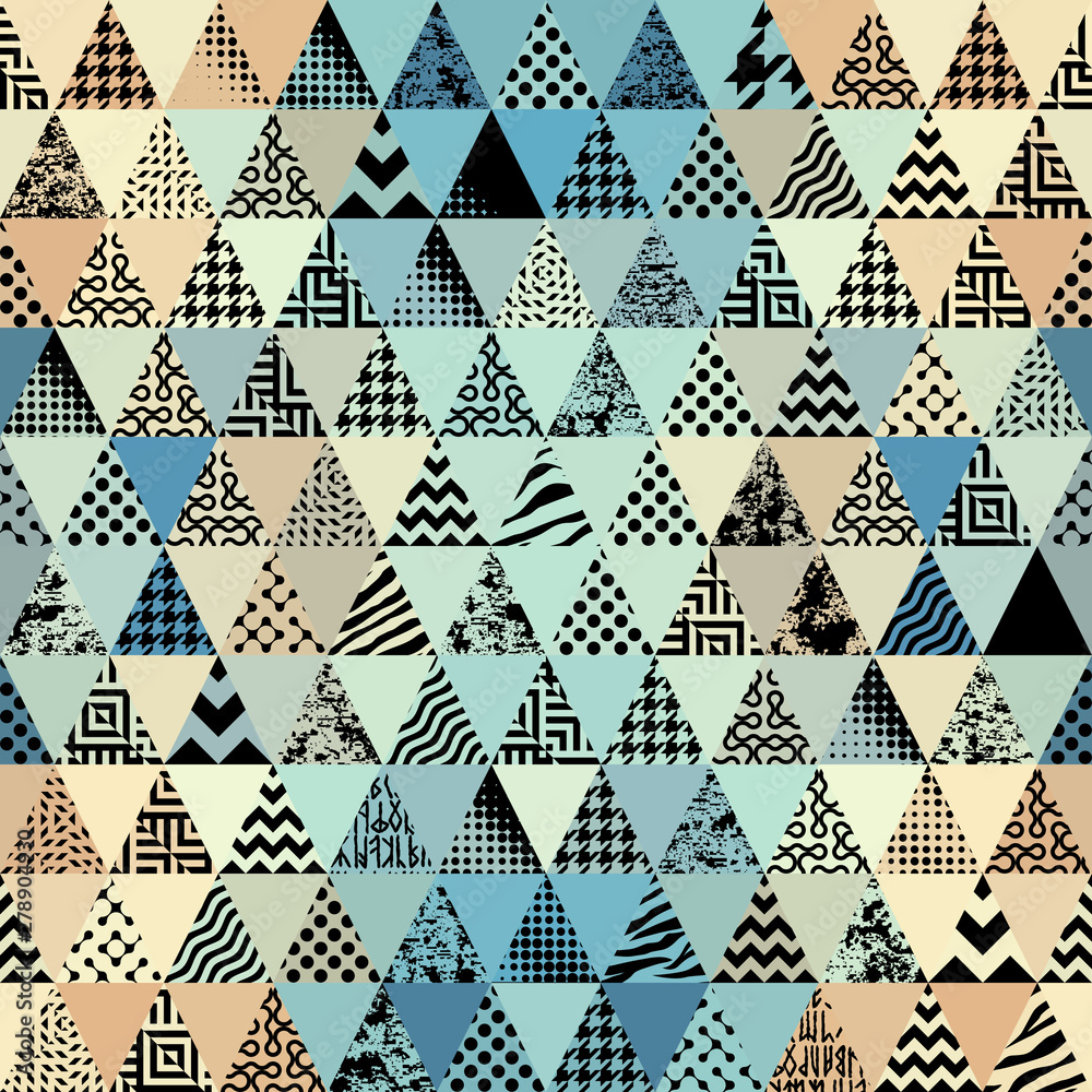 Fototapete seamless vector pattern background of a triangles.