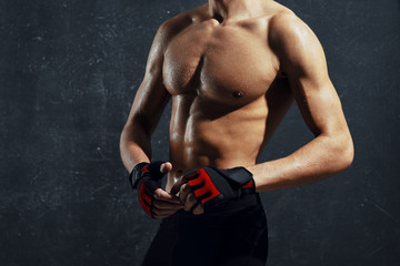 Naklejka premium portrait of muscular man