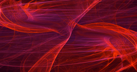 3D rendering abstract red fractal light background
