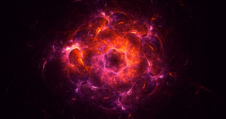 3D rendering abstract round light background