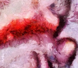Fototapeta premium Wielokolorowe pociągnięcia pędzlem w strukturze oleju. Grunge fine art mieszana tekstura. Artystyczne szczegółowe tło. Ciekawie zaprojektowany wzór. Drukuje tło.