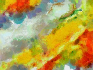 Fototapeta na wymiar Multicolor brush strokes in oil structure. Grunge fine art mixed media texture. Artistic detailed background. Interesting designed pattern. Prints backdrop.
