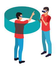 virtual reality technology experience cartoon