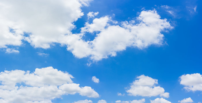 Blue sky and clouds natural background.