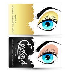 Eyelashes and eyebrows beauty salon business card
