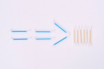 Bamboos cotton swabs as an alternative for single use plastic ear sticks