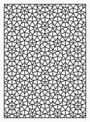 Laser cutting panel. A Penrose tiling. Vector geometric template.