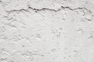 abstract background of a shabby old wall painted in white close up