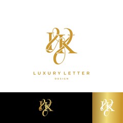 I & K / IK logo initial vector mark. Initial letter I and K IK logo luxury vector logo template.