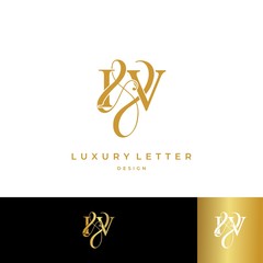 I & V / IV logo initial vector mark. Initial letter I and V IV logo luxury vector logo template.