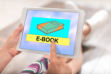 E-book concept on a tablet