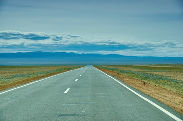 Road in Gobi Desert