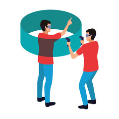 virtual reality technology experience cartoon