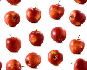Isolated image of ripe apples close up.