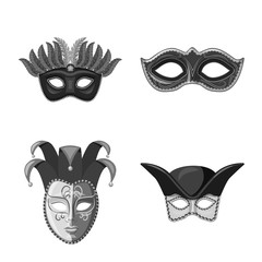 Isolated object of Venezia and festival symbol. Collection of Venezia and celebration stock symbol for web.