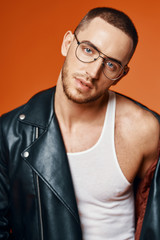 portrait of young man in sunglasses