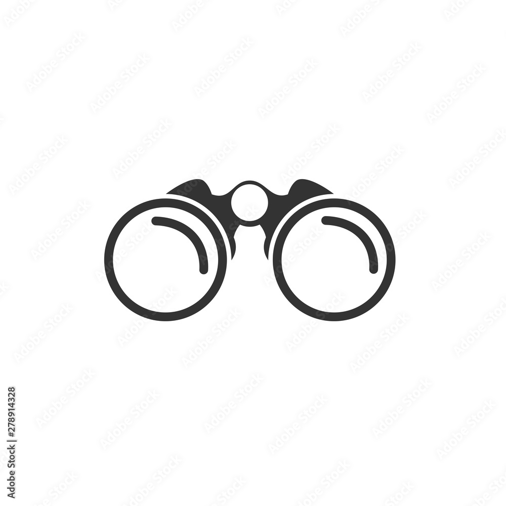 Aufkleber Binoculars icon template color editable. Binoculars symbol vector sign isolated on white background. Simple logo vector illustration for graphic and web design.