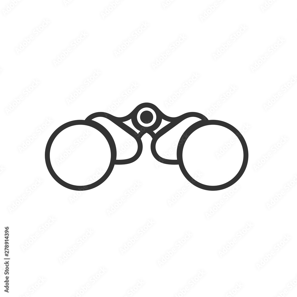 Poster Binoculars icon template color editable. Binoculars symbol vector sign isolated on white background. Simple logo vector illustration for graphic and web design.
