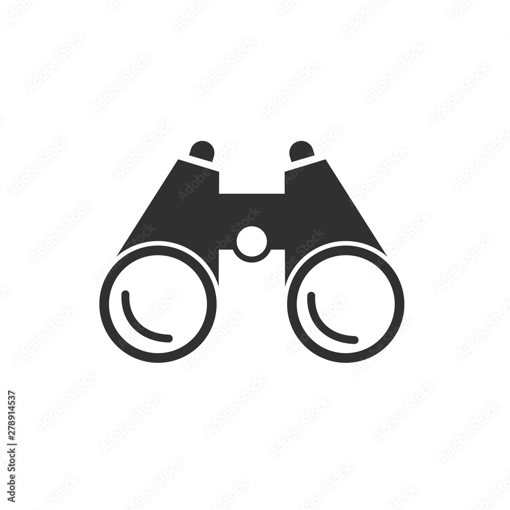Poster Binoculars icon template color editable. Binoculars symbol vector sign isolated on white background. Simple logo vector illustration for graphic and web design.