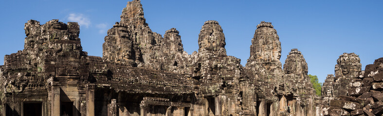 Panoramic of Bayon Temple in Angkor Temples in Cambodia