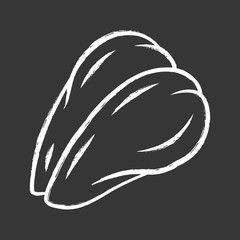 Chicken breast chalk icon. Butchers meat. Protein source. Meat production and sale. Butchery business. Isolated vector chalkboard illustration