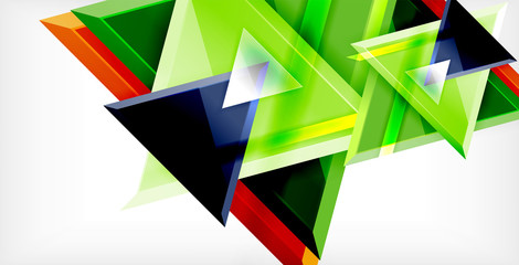 Dynamic triangle composition abstract background