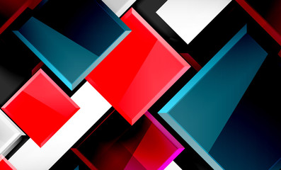Bright colorful square shape blocks geometrical background