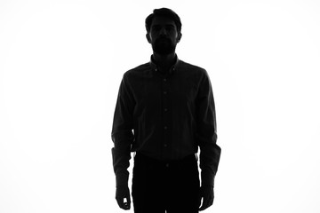 silhouette of a man - Powered by Adobe