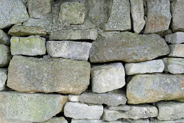 Stone wall in the English Cotswolds 