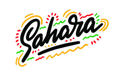 Sahara country text suitable for a logo icon or typography design