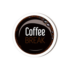 Coffee break poster design. Vector image.