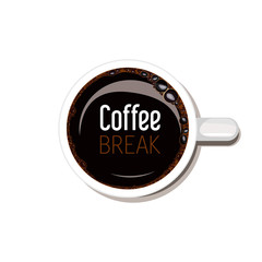 Coffee break poster design. Vector image.