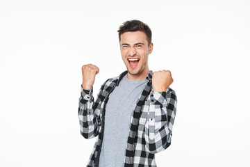 Fototapeta premium portrait of young man isolated on white background