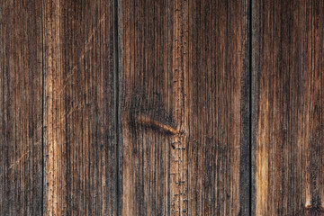 Background Of Dark Brown Rustic Wood. Charred Wooden Textures Close-up.