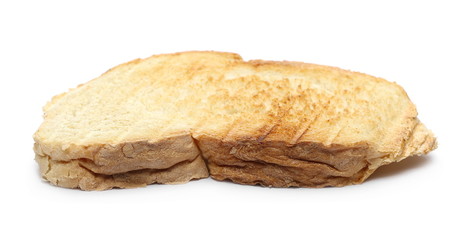 Toast slice isolated on white background